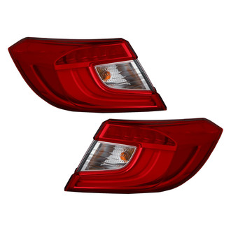 Pacific Best® - Driver and Passenger Side Outer Replacement Tail Lights (Standard Line)