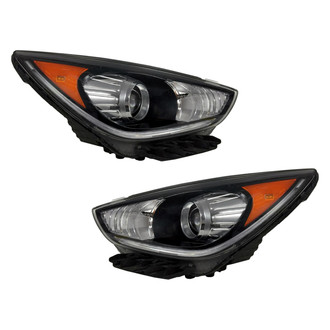 Pacific Best® - Driver and Passenger Side Replacement Headlight Set (CAPA Certified)