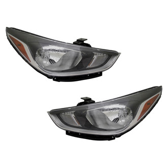 Pacific Best® - Driver and Passenger Side Replacement Headlight Set (CAPA Certified)