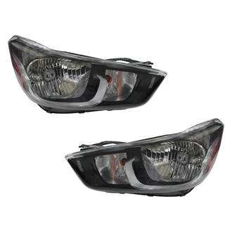 Pacific Best® - Driver and Passenger Side Replacement Headlight Set (CAPA Certified)