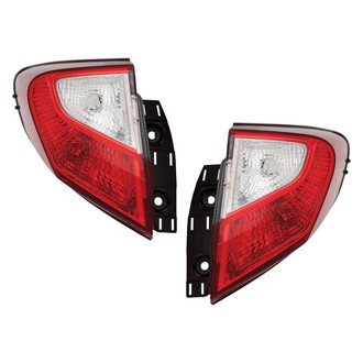 Pacific Best® - Driver and Passenger Side Outer Replacement Tail Lights (Standard Line)
