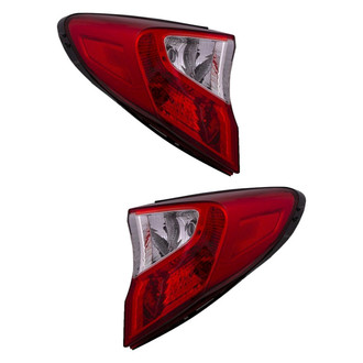 Pacific Best® - Driver and Passenger Side Outer Replacement Tail Lights (CAPA Certified)