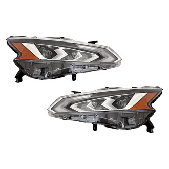 Pacific Best® - Driver and Passenger Side Replacement Headlight Set (CAPA Certified)