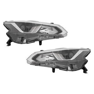 Pacific Best® - Driver and Passenger Side Replacement Headlight Set (CAPA Certified)