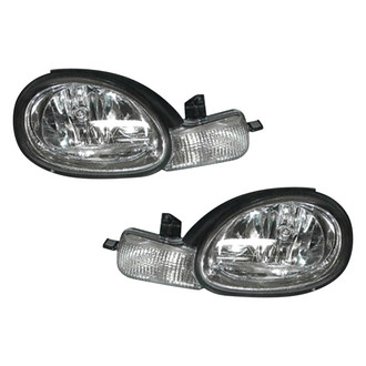 Pacific Best® - Driver and Passenger Side Replacement Headlight Set (Standard Line)