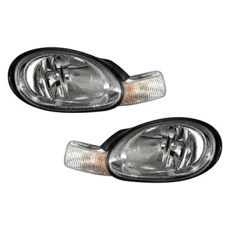 Pacific Best® - Driver and Passenger Side Replacement Headlight Set (Standard Line)