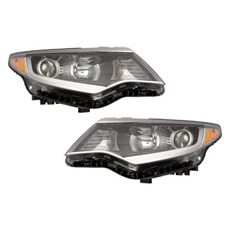 Pacific Best® - Driver and Passenger Side Replacement Headlight Set (NSF Certified)