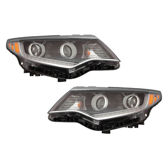 Pacific Best® - Driver and Passenger Side Replacement Headlight Set (CAPA Certified)
