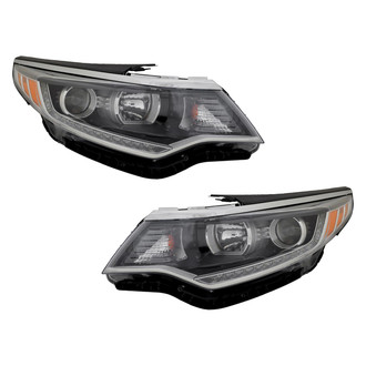 Pacific Best® - Driver and Passenger Side Replacement Headlight Set (Standard Line)