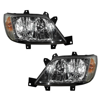 Pacific Best® - Driver and Passenger Side Replacement Headlight Set (NSF Certified)