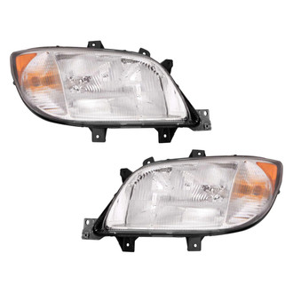 Pacific Best® - Driver and Passenger Side Replacement Headlight Set (Standard Line)