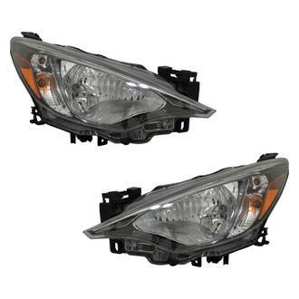 Pacific Best® - Driver and Passenger Side Replacement Headlight Set (CAPA Certified)