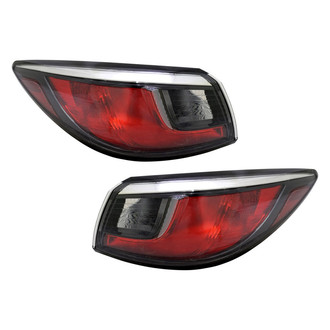 Pacific Best® - Driver and Passenger Side Outer Replacement Tail Lights (Standard Line)