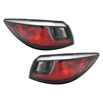 Pacific Best® - Driver and Passenger Side Outer Replacement Tail Lights (CAPA Certified)