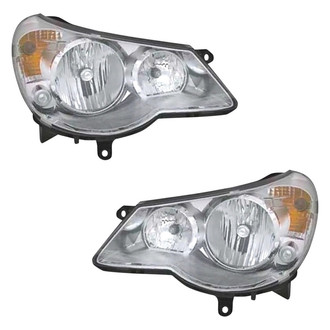 Pacific Best® - Driver and Passenger Side Replacement Headlight Set (NSF Certified)