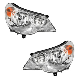 Pacific Best® - Driver and Passenger Side Replacement Headlight Set (CAPA Certified)
