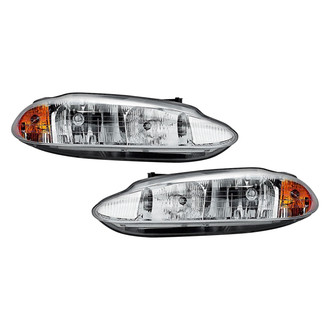 Pacific Best® - Driver and Passenger Side Replacement Headlight Set (Standard Line)