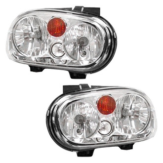 Pacific Best® - Driver and Passenger Side Replacement Headlight Set (Standard Line)