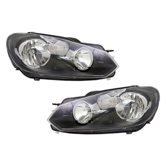 Pacific Best® - Driver and Passenger Side Replacement Headlight Set (NSF Certified)