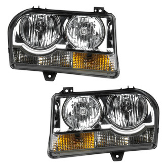 Pacific Best® - Driver and Passenger Side Replacement Headlight Set (NSF Certified)