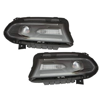 Pacific Best® - Driver and Passenger Side Replacement Headlight Set (NSF Certified)