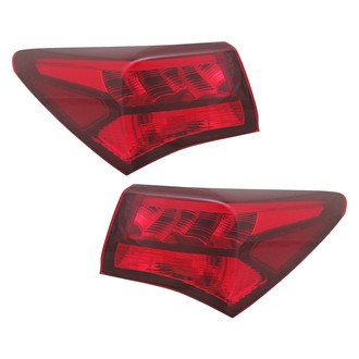 Pacific Best® - Driver and Passenger Side Outer Replacement Tail Lights (CAPA Certified)