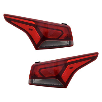 Pacific Best® - Driver and Passenger Side Outer Replacement Tail Lights (Standard Line)