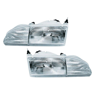 Pacific Best® - Driver and Passenger Side Replacement Headlight Set (Standard Line)