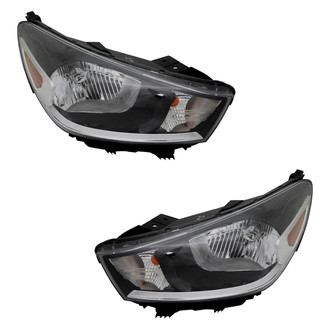 Pacific Best® - Driver and Passenger Side Replacement Headlight Set (CAPA Certified)