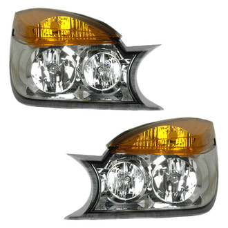 Pacific Best® - Driver and Passenger Side Replacement Headlight Set (CAPA Certified)