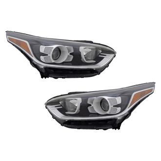 Pacific Best® - Driver and Passenger Side Replacement Headlight Set (CAPA Certified)