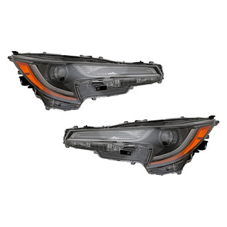 Pacific Best® - Driver and Passenger Side Replacement Headlight Set Lens and Housing (Standard Line)