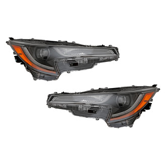 Pacific Best® - Driver and Passenger Side Replacement Headlight Set Lens and Housing (CAPA Certified)