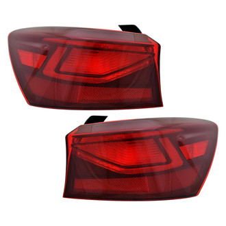 Pacific Best® - Driver and Passenger Side Outer Replacement Tail Lights (Standard Line)