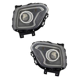 Pacific Best® - Driver and Passenger Side Lower Replacement Headlight Set (Standard Line)