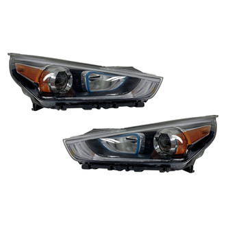 Pacific Best® - Driver and Passenger Side Replacement Headlight Set (Standard Line)