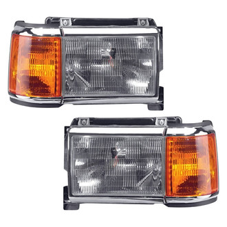 Pacific Best® - Driver and Passenger Side Replacement Headlight Set (Standard Line)