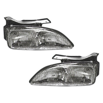 Pacific Best® - Driver and Passenger Side Replacement Headlight Set (CAPA Certified)