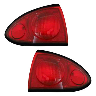 Pacific Best® - Driver and Passenger Side Outer Replacement Tail Light Lens and Housings (Standard Line)