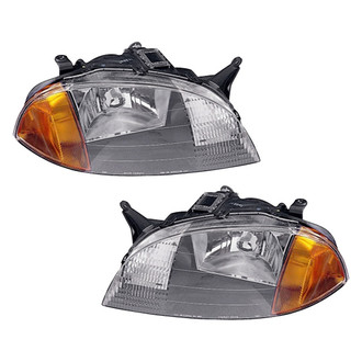 Pacific Best® - Driver and Passenger Side Replacement Headlight Set (Standard Line)