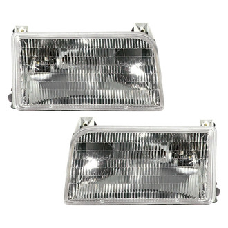 Pacific Best® - Driver and Passenger Side Replacement Headlight Set (Standard Line)
