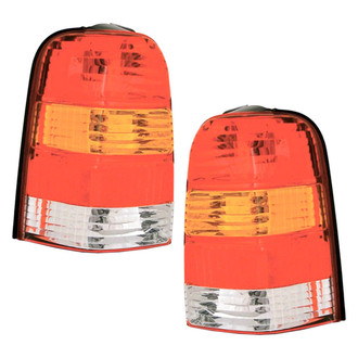 Pacific Best® - Driver and Passenger Side Replacement Tail Light Lens and Housings (CAPA Certified)