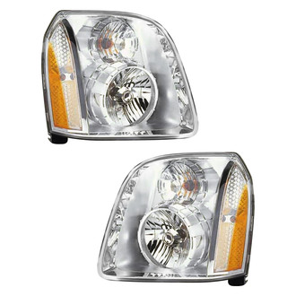 Pacific Best® - Driver and Passenger Side Replacement Headlight Set (NSF Certified)