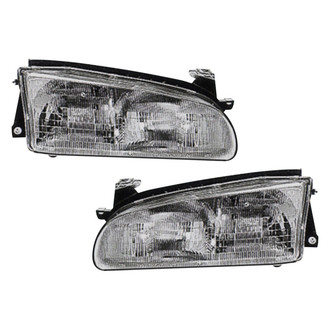 Pacific Best® - Driver and Passenger Side Replacement Headlight Set (Standard Line)