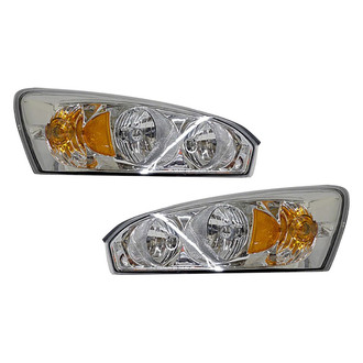 Pacific Best® - Driver and Passenger Side Replacement Headlight Set (CAPA Certified)