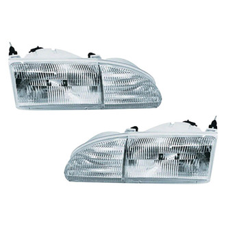 Pacific Best® - Driver and Passenger Side Replacement Headlight Set (Standard Line)