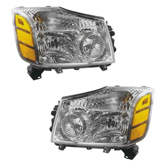 Pacific Best® - Driver and Passenger Side Replacement Headlight Set (NSF Certified)