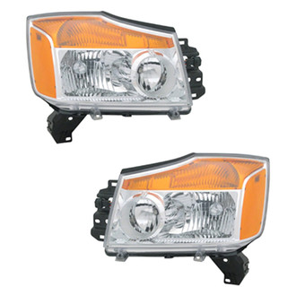 Pacific Best® - Driver and Passenger Side Replacement Headlight Set (CAPA Certified)