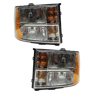Pacific Best® - Driver and Passenger Side Replacement Headlight Set (CAPA Certified)