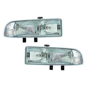 Pacific Best® - Driver and Passenger Side Replacement Headlight Set (CAPA Certified)